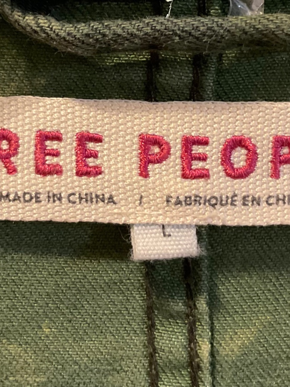 Free People Seize The Day Camouflage Utility Jacket Size L Oversized NEW no tags - Picture 6 of 8